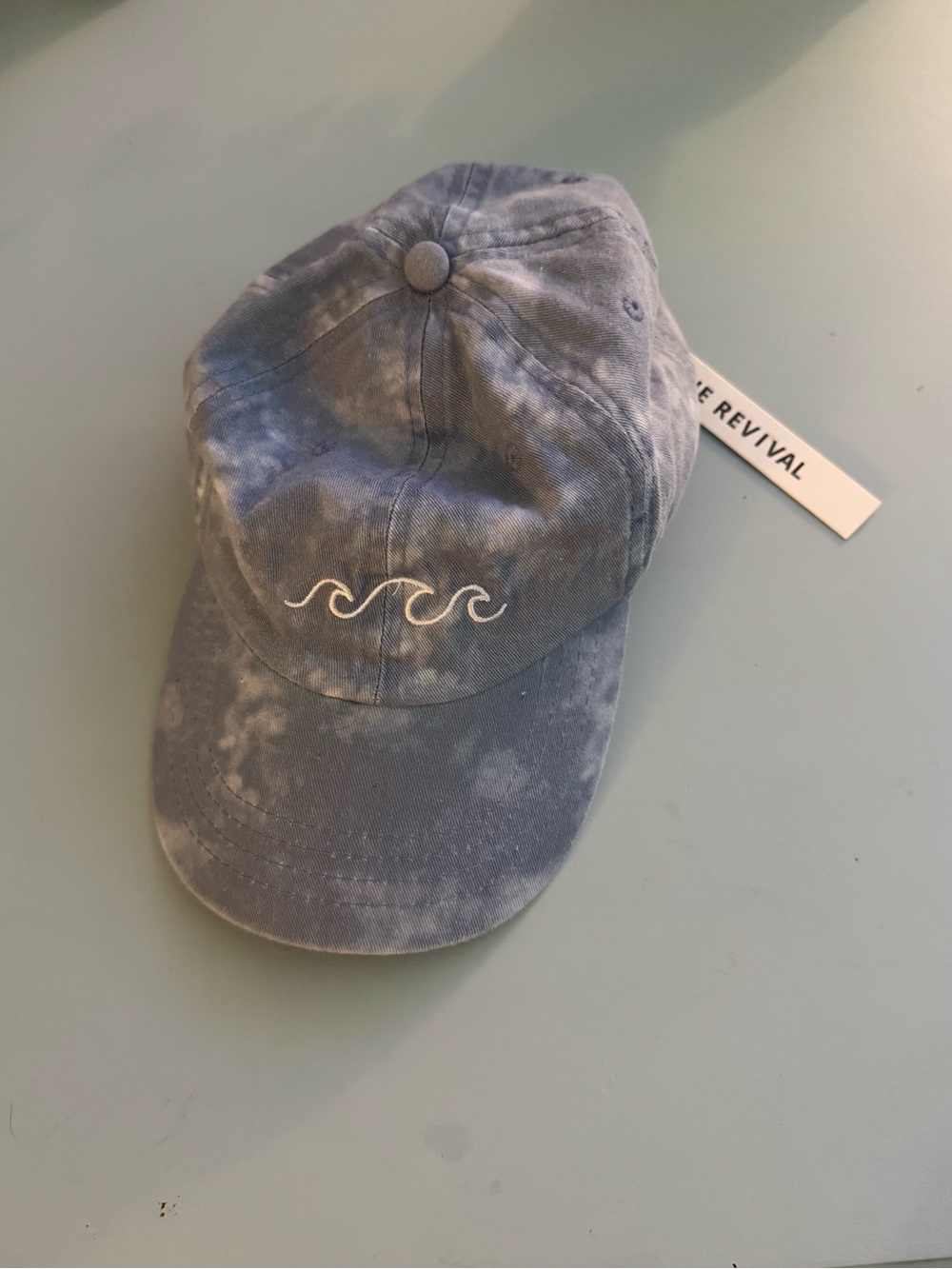 Blue Revival Women's Blue Tie-Dye Wave Baseball Cap